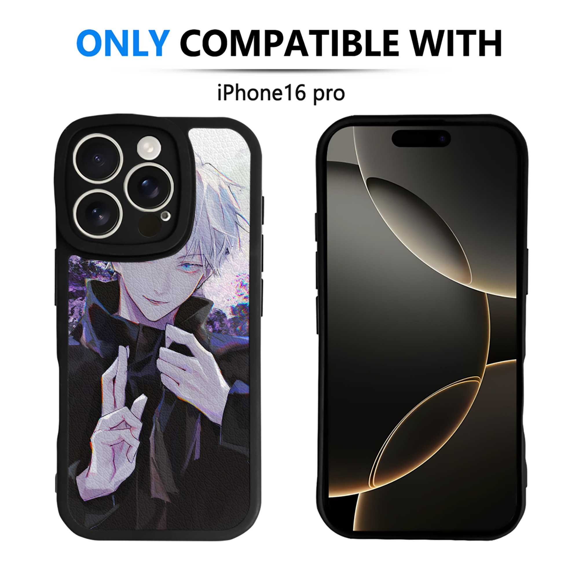 （画像用） 呪術廻戦 Jujutsu Kaisen 【iPhone 16シリーズ対応】シリコンスマホケース（レザー調） 材質：シリコン